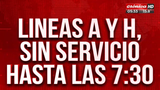 Paro de subtes afecta a las líneas A y H