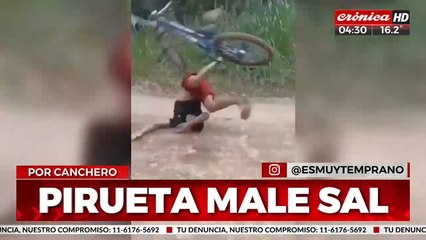 Venía pisteando por la montaña... y terminó desparramado