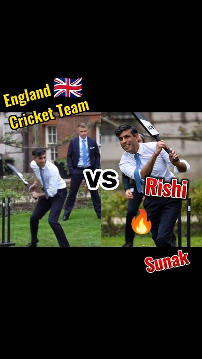 England Prime Minister Rishi Sunak And England Cricket Team Playing Cricket
