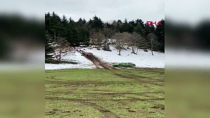 Off-road yaparken takla atıp camdan fırladı!