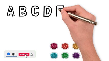 ABC English Alphabet Drawing and Coloring  Learn Alphabet Song for Kids, Toddlers #099