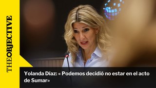 Yolanda Díaz: « Podemos decidió no estar en el acto  de Sumar»
