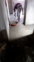Worker  Plastering Cement Floor Indian Style Floor Plastering with cement
