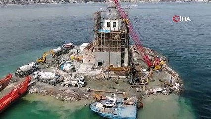 Kız Kulesi'nde çalışmalarda sona yaklaşıldı, kubbe ortaya çıktı
