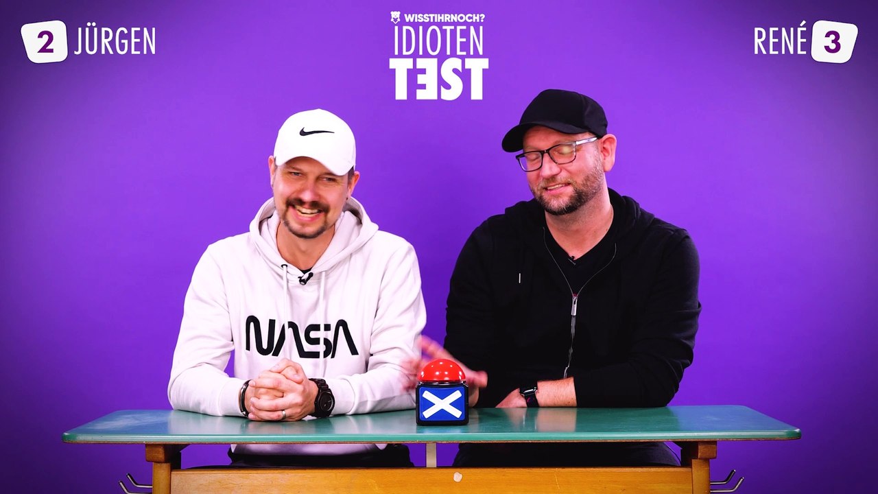 Männer beim idiotentest- jucki ha vs. renitschki