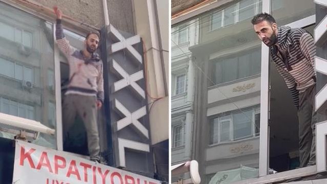 Şişli'de bir kişi babasını yaralayıp cama çıktı! Özel harekat polisleri devreye girdi