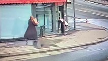 Video appears to show woman with box walking to St Petersburg cafe where blogger killed