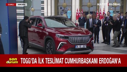 Cumhurbaşkanı Erdoğan Togg'un direksiyonunda