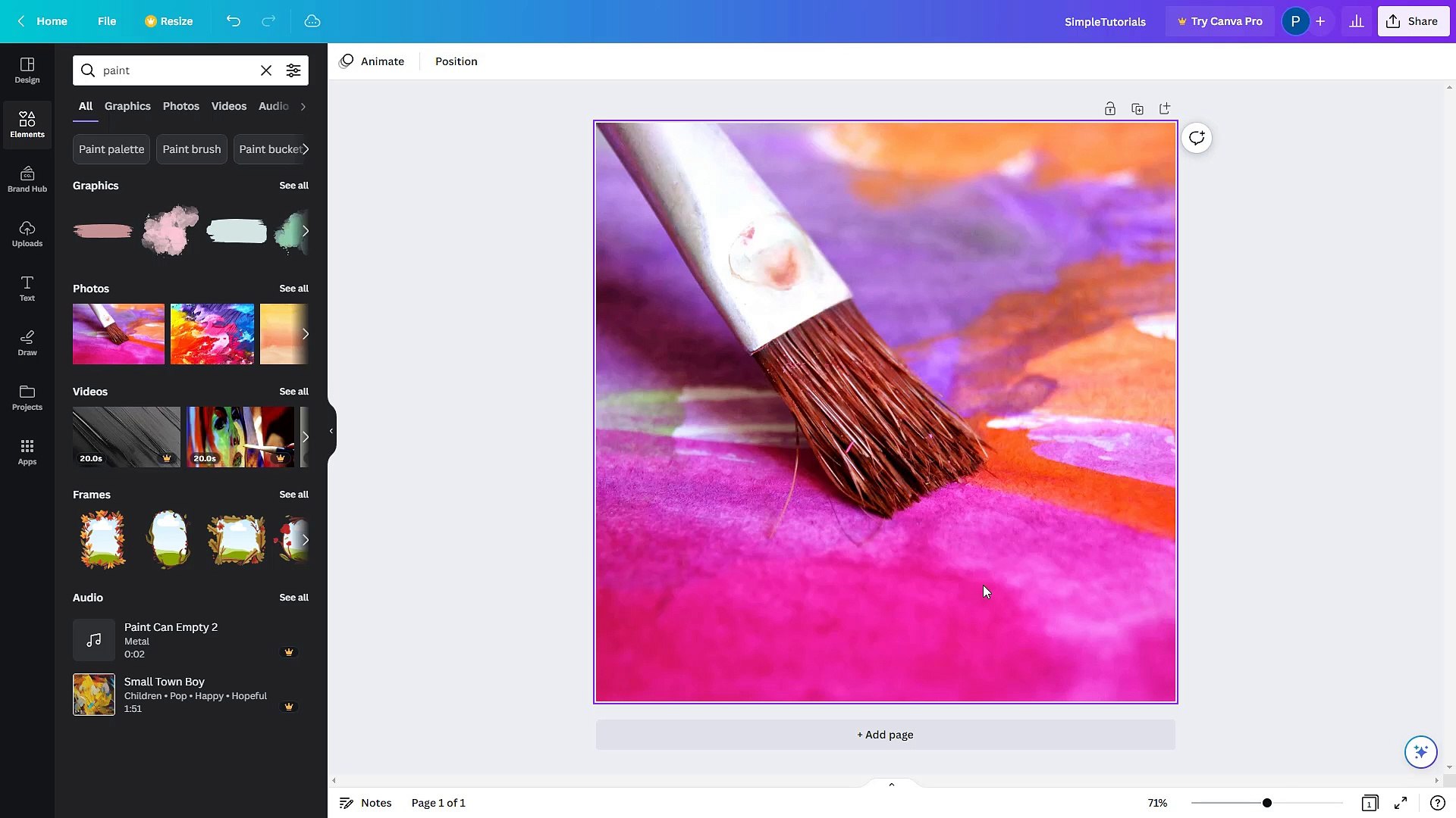 Canva Course Section 24 Setting Backgrounds