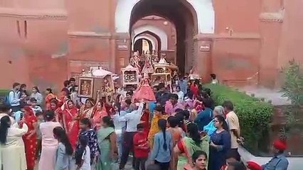 बारहमासा गणगौर पूजन उत्सव: जूनागढ़ में भरा मेला, पानी पिलाने व खोळ भराई की हुई रस्म