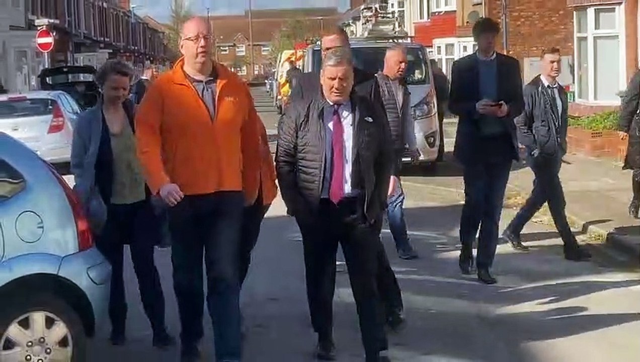 Labour leader Sir Keir Starmer and Shadow Home Secretary Yvette Cooper visit Hartlepool