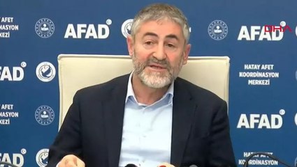 Bakan Nebati, Hatay AFAD İl Koordinasyon Merkezi'nde açıklamalarda bulundu