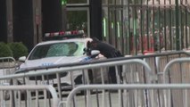Polizia alla Trump Tower a Manhattan in attesa dell'ex presidente