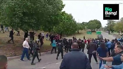 Así evacuaron a Sergio Berni, tras el violento ataque en el corte