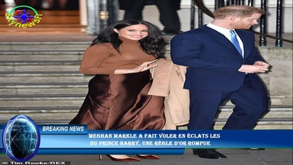Meghan Markle a fait voler en éclats les  du prince Harry, une règle d'or rompue