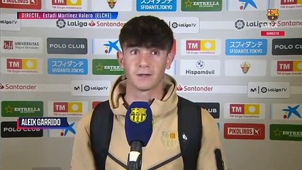 La emoción de Aleix Garrido al debutar con el primer equipo del Barça / FCB