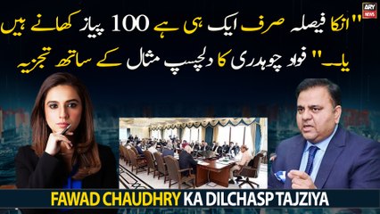 "Inka Faisla Sirf Ek Hi Hai Sau Piyaz Khane Hai Yah...,"Fawad Chaudhry Ka Dilchasp tajziya