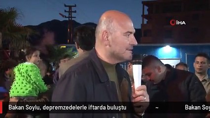 Bakan Soylu Hatay'da depremzedelerle iftarda buluştu Açıklaması
