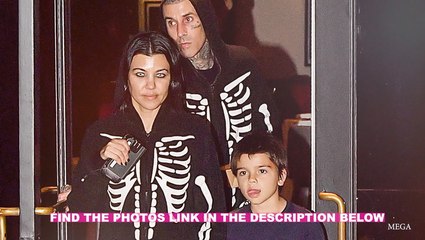 Reign Disick Twins With Mom Kourtney In Blonde Hair For Lunch With Travis Barker