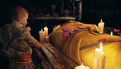 GOD OF WAR KARTOOS WIFE FAYE WILL BE BURN INTO FREE SAD MOMENTS KARTOOS AND HIS SON(in mission 1st)