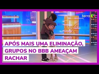 Após mais uma eliminação, grupos no BBB ameaçam rachar.
