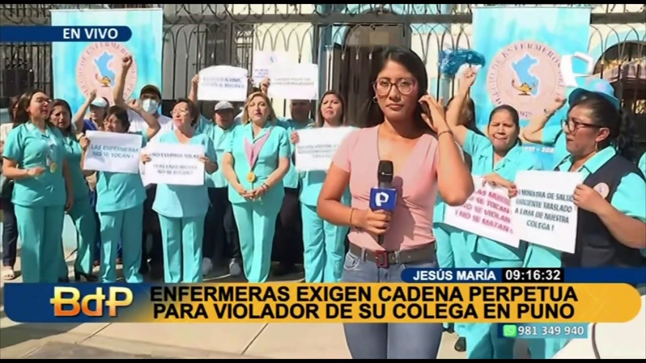 Gremio de enfermeras exige cadena perpetua para violadores de su colega en Puno