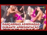 Homem sobe em palco e assedia dançarinas durante show em Pernambuco