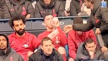 Liverpool's Mohamed Salah refuses to drink from a bottle of water handed to him after being substituted in their dismal 4-1 Premier League defeat by Manchester City with the Egyptian star fasting during Ramadan