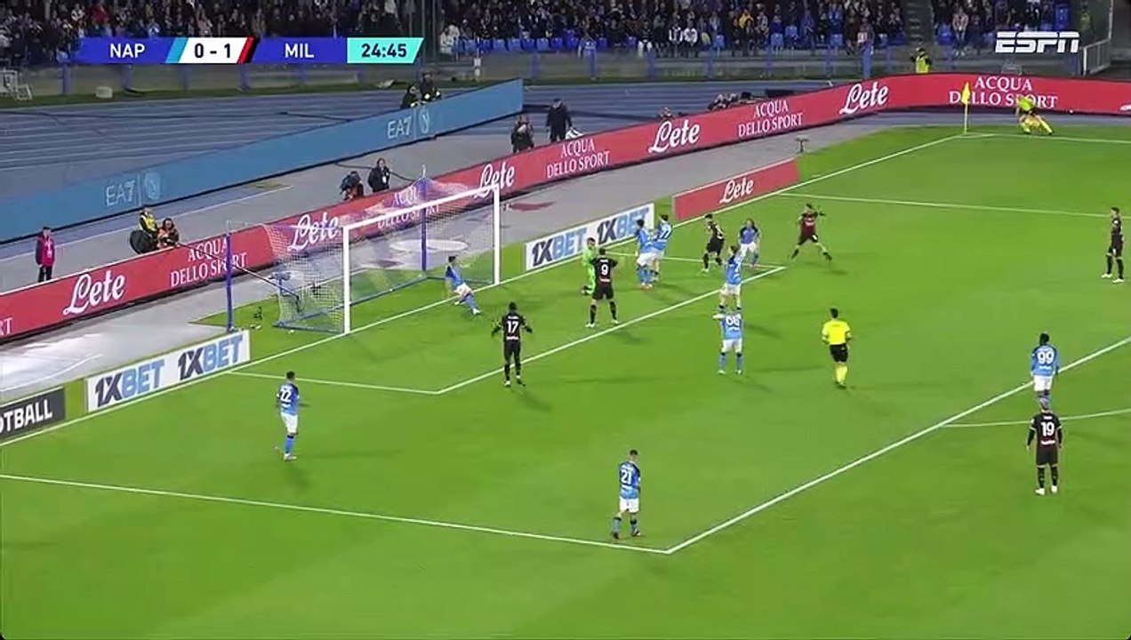 GOLES DE Milán en el  Napoli (0-4) AC Milán por la Serie A - FECHA 28