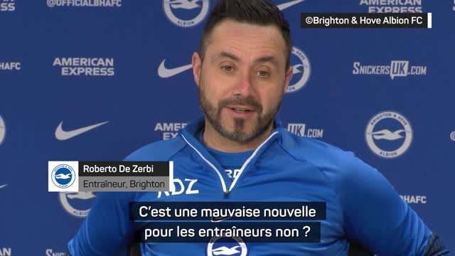 Brighton - De Zerbi sur le licenciement de Potter : "Une mauvaise nouvelle pour les entraîneurs"