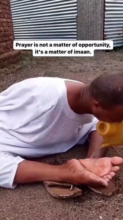Prayer is not a matter of opportunity , it's a matter of Imaan