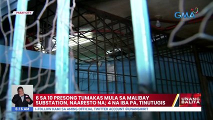 6 sa 10 Presong tumakas mula sa Malibay substation, naaresto na; 4 na iba pa, tinutugis | UB