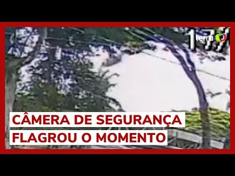 Veja o momento em que helicóptero cai na zona oeste de SP; 4 pessoas morreram