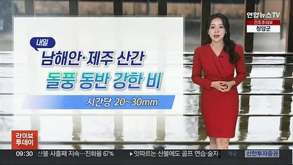 [날씨] 오늘 밤부터 전국 단비…제주 산간 최대 200㎜↑