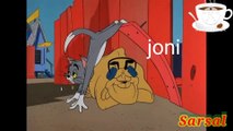 Tom looking very  happy/jerry is verry claver/tom an jerry