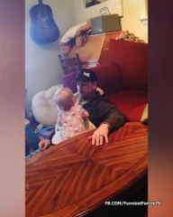 Funny and Cute Baby Cuddling with Daddy- Big Daddy