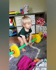 Cute Babies Doing Exercise So Funny