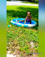 Cute Baby Playing with Water- Funny Baby Videos