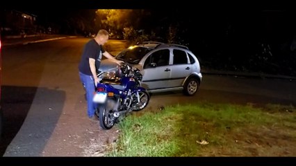 Motociclista fica ferido em acidente no Santa Cruz