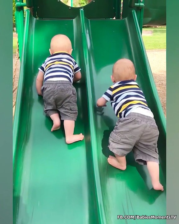 Cute Babies Doing Exercise