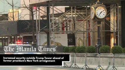 Increased security outside Trump Tower ahead of former president's New York arraignment