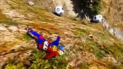 Continuation next Epic challenge jump Ramp Mount Chiliad Spiderman BMW Cars Audi Monster Truck GTA V Game Play