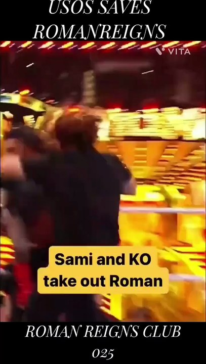 Usos saves Roman Reigns from Cody Rhodes and Kevin Owens and Sami Zayn
