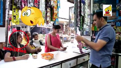 Girl asking a condom in front of public