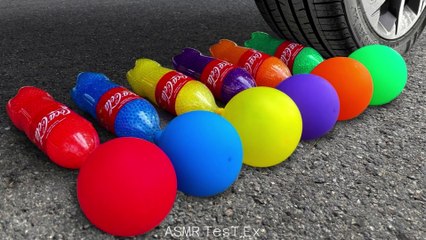 Crushing Crunchy & Soft Things by Car! - EXPERIMENT: BIG ORBEEZ vs CAR vs FOOD