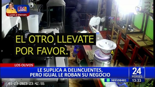 Los Olivos: Sujeto le suplica a delincuentes que no asalten su negocio