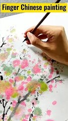 Look！How to draw Chinese painting with fingers、toothbrushes and branches?快看！如何用手指、牙刷、樹枝畫出中國畫？