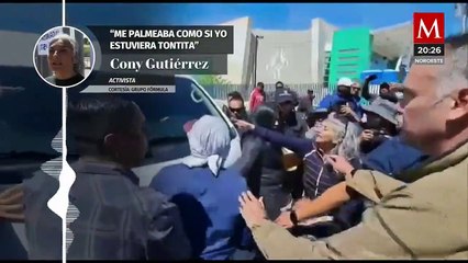 Manifestantes indignados por el trato del presidente durante su visita a Ciudad Juárez