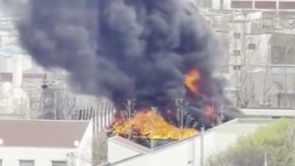 서울 마곡동 쓰레기소각장 화재...검은 연기 다량 발생 / YTN