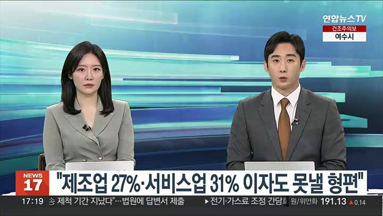 "제조업 27%·서비스업 31% 이자도 못낼 형편"